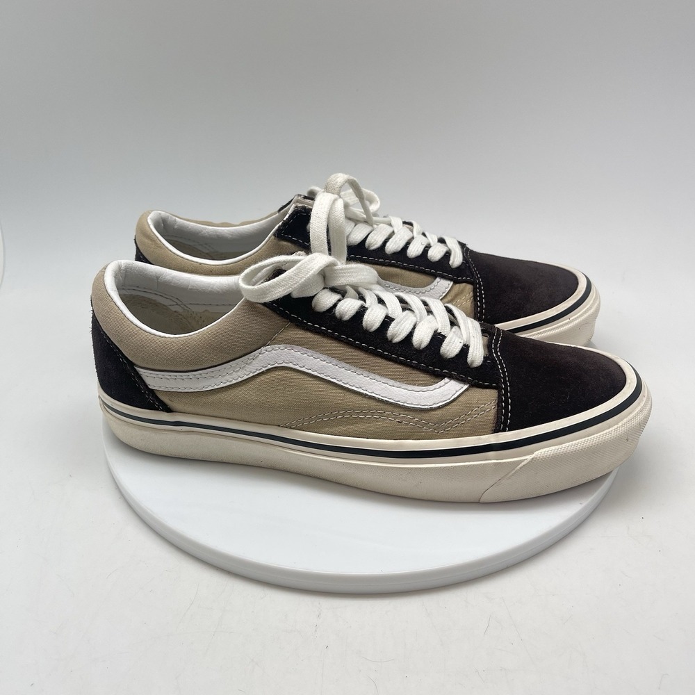 Vans Sneakers Mens 9 Old Skool Low Top Skate Brown Causal Unisex Shoes 500714